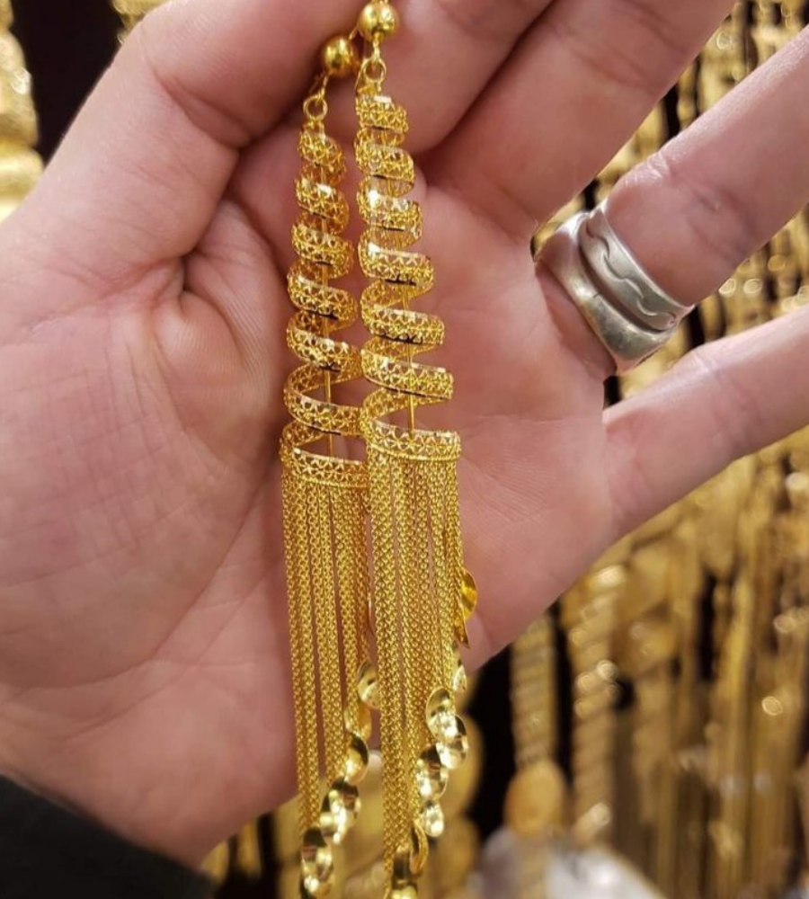 Gold-Long-Earrings